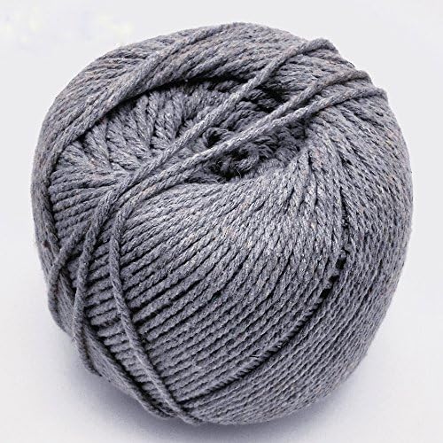 Ialwiyo Colorful Natural Cotton Macrame Wall Hanging Plant Hanger Craft Making Knitting Cord Rope 3mm Dia (Grey)