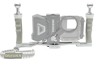 RIGRIG AQUANIC AS10 Underwater Camera Tray Handheld Stabilizer Tray Bracket for Camera Housing, Handle Aluminum Diving Grip for Gopro Divevolk, TG-5/6, RX100 V and Other Action Camera