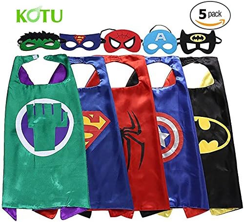 Superhero Costume For Kids, Birthday &amp; Halloween Fun Party Supplies 2017 by Kotu