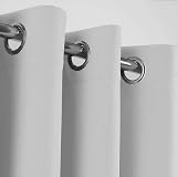 Aspire Homeware Blackout Curtains Light Grey 66x54 2 Panels with Tiebacks view 7