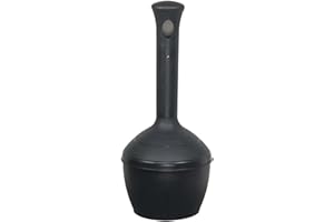 Justrite, Elite Smoker’s Cease-Fire Outdoor Ashtray, Polyethylene Standing Ashtray with Steel Bucket, Black, 268503