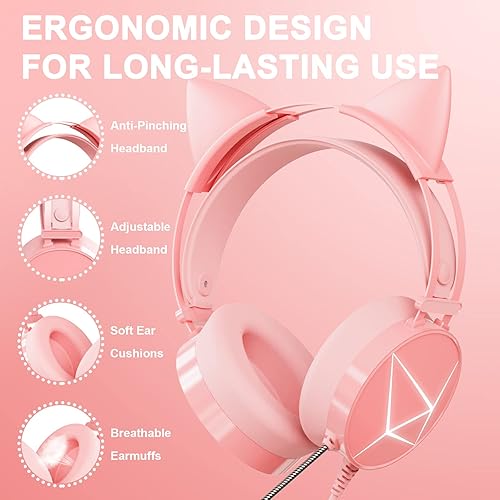 Cat Ear Headphones Jb Hi Fi Headphones Gaming Amazon Pink Headset