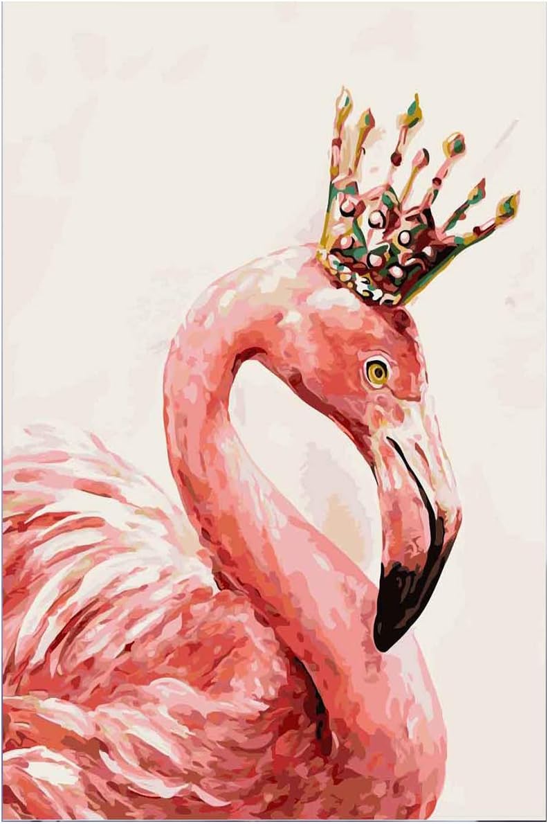 DIY 5D Diamond Painting Flamingo by Number Kits, Painting Cross Stitch Full Drill Crystal Embroidery Pictures Arts Craft for Home Wall Decor Gift