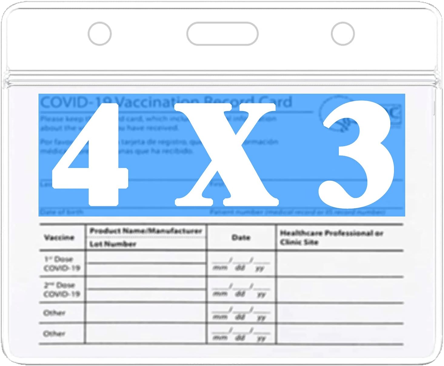 10 Pack-Card Protector, 4×3 in Waterproof Cards Holder Horizontal Badge I’D Name Tag, Clear PVC Sleeve with Resealable Zip : Office Products