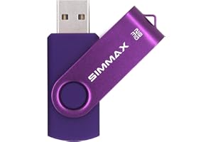 SIMMAX 32GB Memory Stick USB 2.0 Flash Drives Swivel Thumb Drive Pen Drive (32GB Purple)