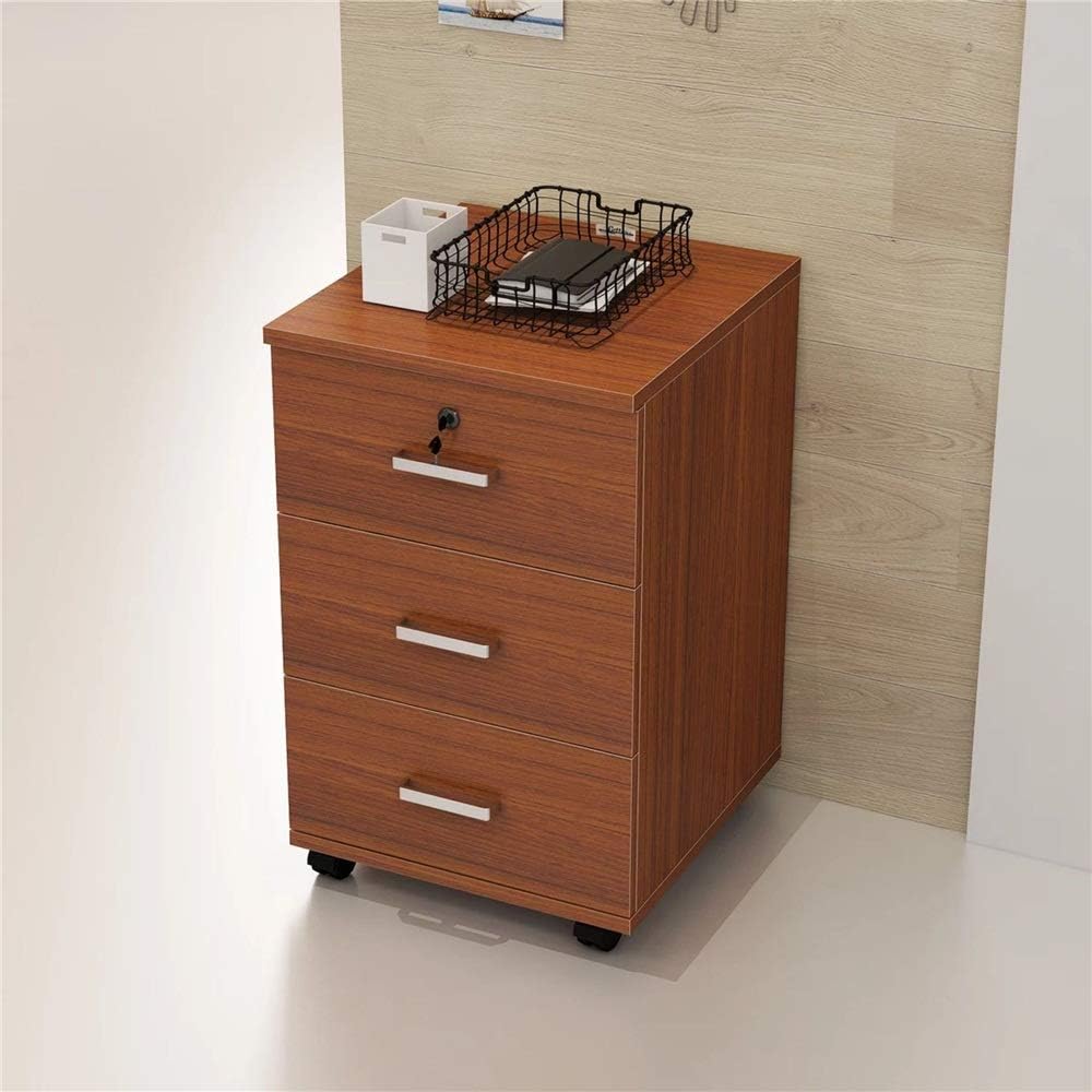 Xtlxa Filing Cabinet 3 Drawer Mobile File Cabinet Wood Filing Cabinet Fits A4 And Letter Size For Home Office Color D3 Size 40x40x60cm Amazon Co Uk Kitchen Home