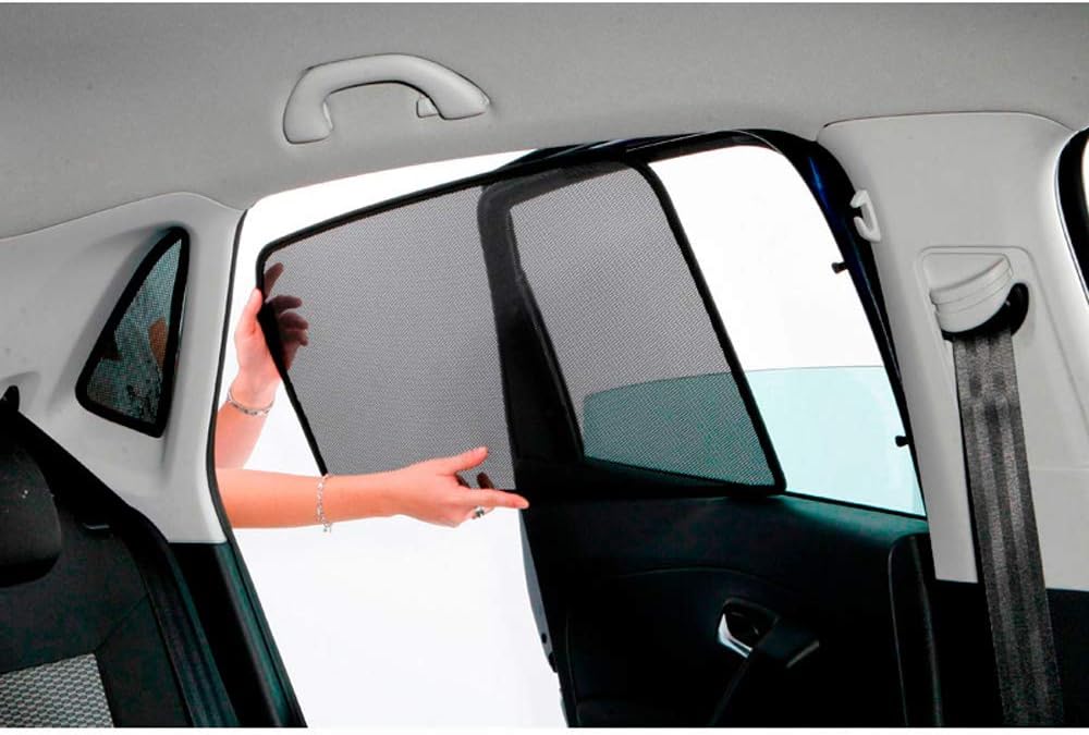ClimAir Car Comfort Sonniboy compatible with Skoda Fabia III (5J) HB 5-doors 2014-2021, Black