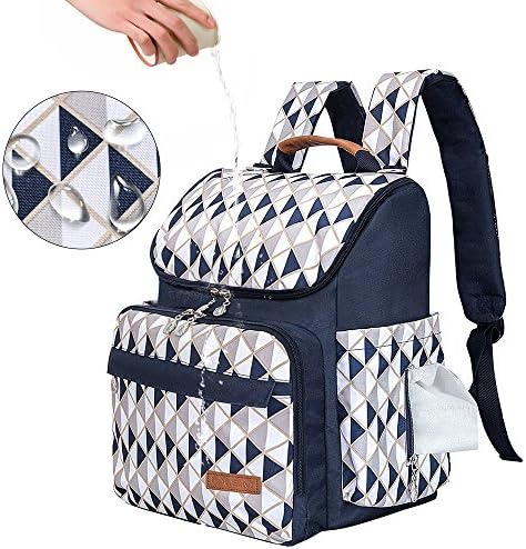 LUKATU Diaper Bag Backpack, Organizer Baby Back Pack with Stroller Straps, Changing Pad &amp; Insulated Pockets, Multi-Function Waterproof Anti-theft Travel Bags for Boys / Girls Care