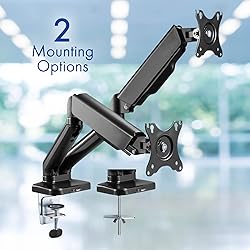 Stellar Mounts Dual Spring LCD Monitor Arms with