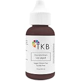 TKB Lip Liquid Color | Liquid Lip Color for TKB Gloss Base, DIY Lip Gloss, Pigmented Lip Gloss and Lipstick Colorant, Made in USA (1floz (30ml), Chocolate Brown)