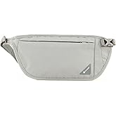 Pacsafe Coversafe V100 Anti-Theft RFID Blocking Waist Wallet, Neutral Grey