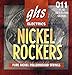 GHS Strings R+RM Nickel Rockers, Rollerwound Pure Nickel Electric Guitar Strings, Medium (11-50)