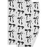 YGRDNAX 2 Pcs Black and White Bows Hand Towels for Bathroom,Soft Absorbent Cute Black Girly Bow Aesthetic Decorative Dish Towels for Kitchen,Quick Dry Guest Bathroom Towels for Face,Shower 14"x28"