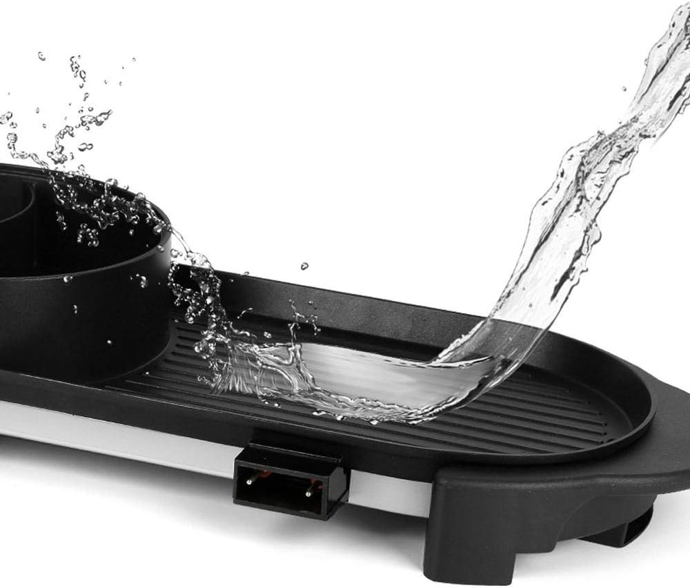 review Aigrun Dual-Purpose One-Pot Electric Barbecue Grill, Multi-Function Shabu-Shabu, Mandarin Duck Electric Barbecue Plate, Outdoor Household