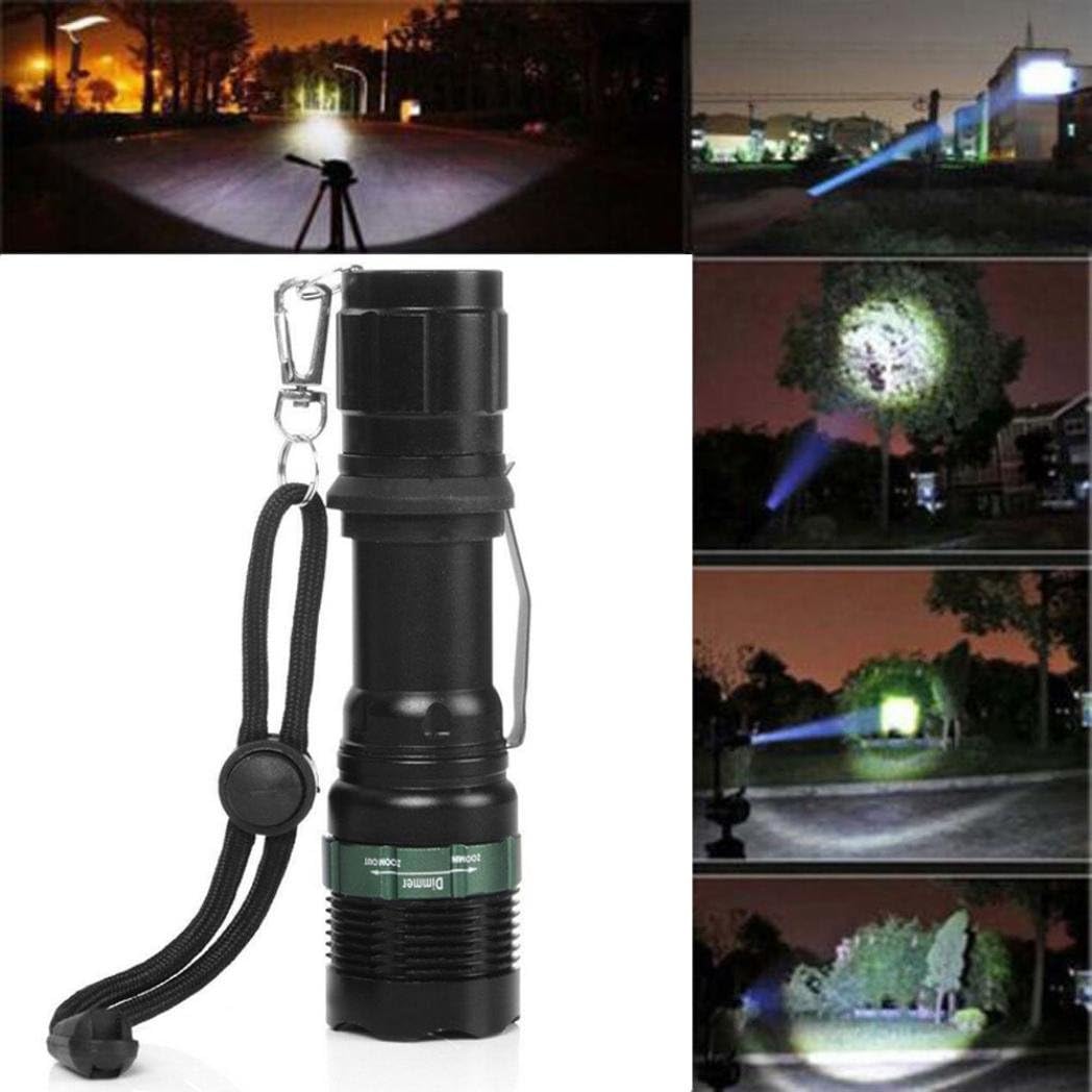 QLSC 3000 Lumen Zoomable CREE XM-L Q5 LED Flashlight Torch Zoom Super Bright Light