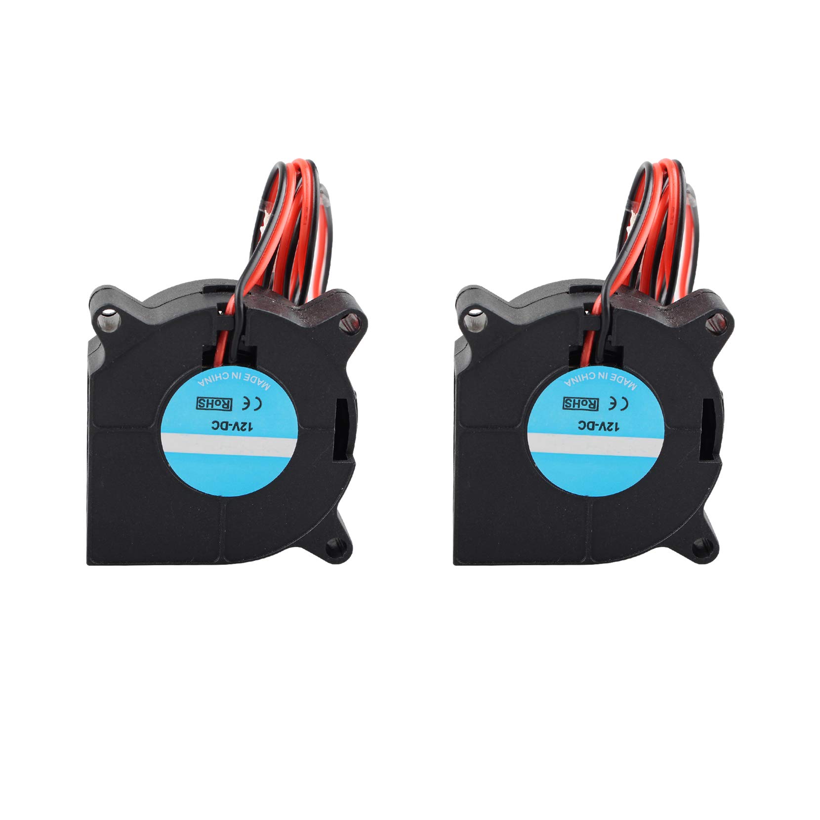 Jopto 2Pcs 3D Printer Blower Radial Cooling Fan DC 12V 2Pin Accessories Hot End Extruder Compatible with RepRap i3 3D Printer Cooler Heat Sinks