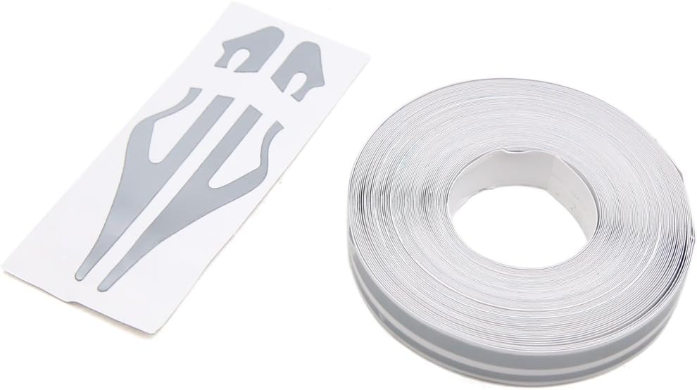 sourcing map 12mm Vinyl Stripe Double Line Tape Car Decal Sticker Clear Gray, 16 x 14.5 x 2 cm