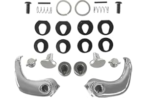 MIEVLYO Locking Vent Window Handle Chrome Pair Set Compatible with Chevy Suburban GMC Blazer Jimmy Van Truck 1973-1994, Replace 76999 BHS01861 DHA35357 15617125 15617126