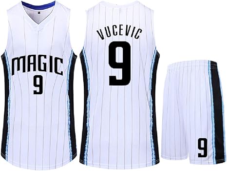 Amazon Co Jp ホワイトマジックチーム 00 10バスケットボールウェアスーツ 幼児向け 快適なvネック 通気性と速乾性 3xs 5xl Vucevic Xxxxl ホーム キッチン