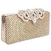 Fawziya Evening Clutch Rhinestone Crown Medium Novelty Purses For Women Formal-AB Gold
