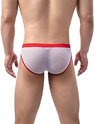 FEOYA Men's Low Rise Bikini Underwear See Through
