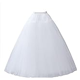 CEZOM Hoopless Petticoat Crinoline Underskirt Slips for Wedding Dress MPT022
