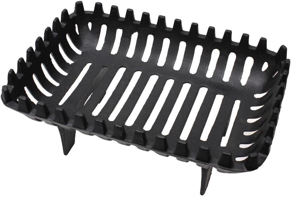 JVL Arden Cast Iron 16" Fireside Accessory Log Coal Grate, Cast-Iron, Black, 37 x 27 x 16 cm