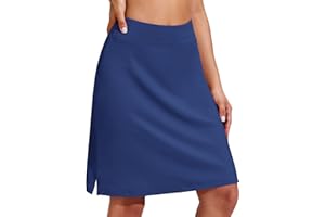 COOrun Women's 20" Knee Length Skorts Skirts Athletic Tennis Skorts Long Golf Skirt with Pockets Modest Skirts