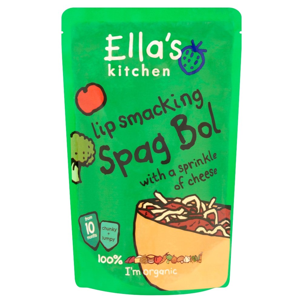 Ellas Kitchen Organic Lip Smacking Spaghetti Bolognese with Sprinkle of Cheese , 190g