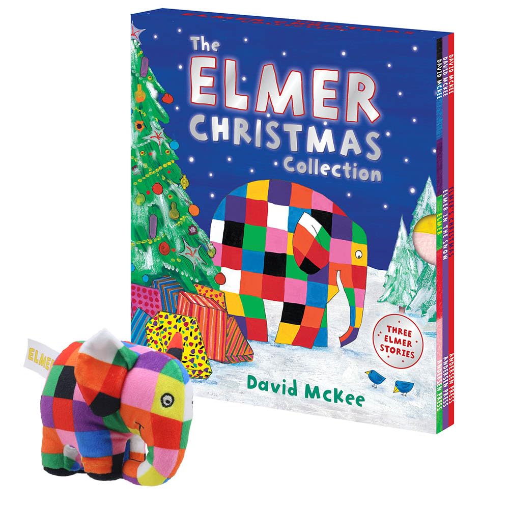Books and Puppets: Elmer Christmas inc Finger Puppet