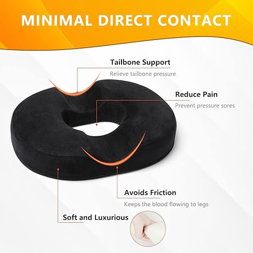 Donut Pillow for Tailbone Pain Memory Foam Seat Cushion, Tailbone