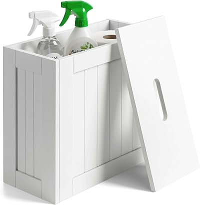 Unibos Freestanding Bathroom Storage Cabinet White Slimline Box