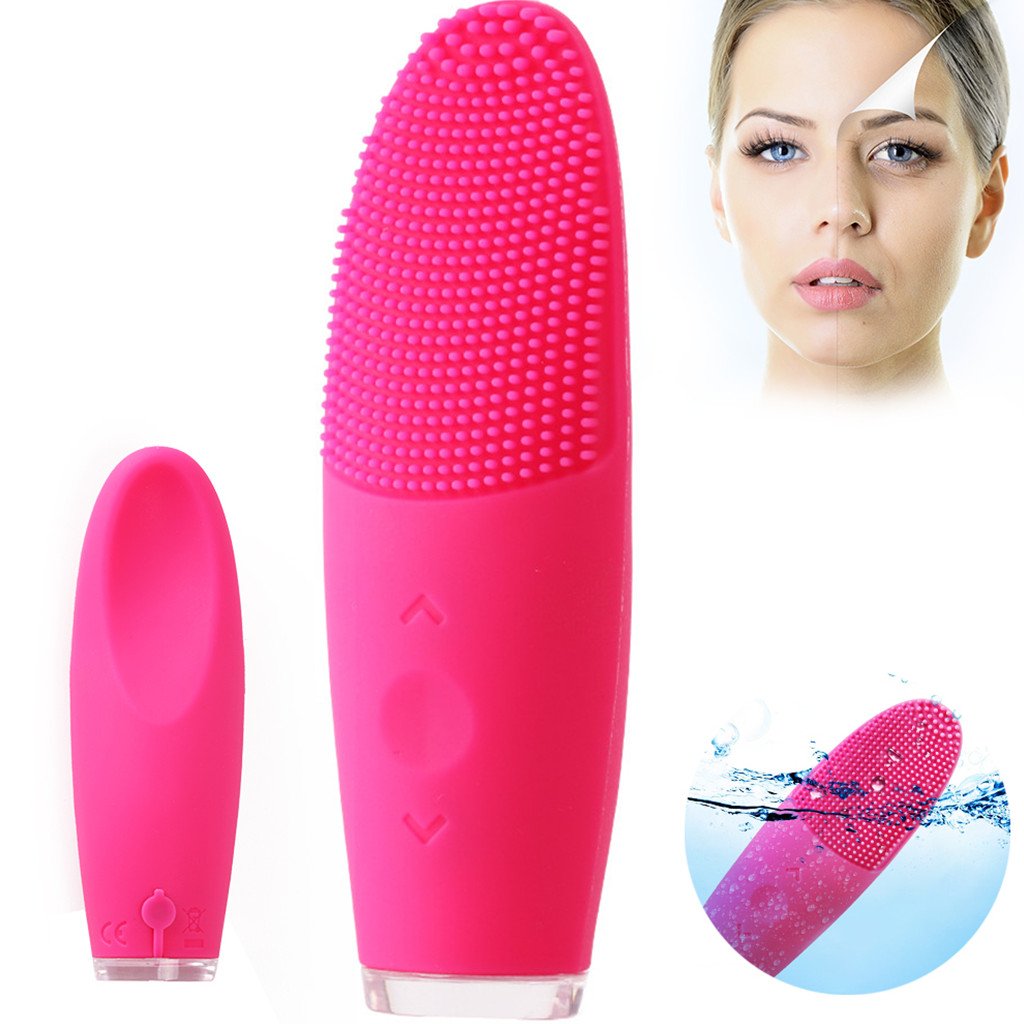 Cepillo de Limpieza y Masajeador Facial Eléctrico Silicona Fuerzas para el Cuidado