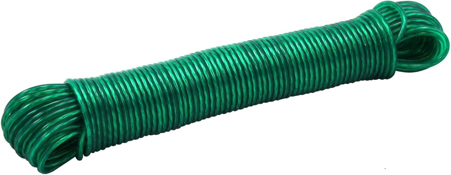 Aloud Creations PVC Coated Steel Wire Rope for Drying Clothes