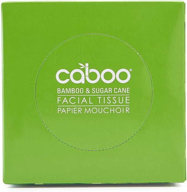 Caboo Tree Free Bamboo Facial Tissue Paper, Eco Friendly Hypoallergenic Tissue Box with 90 Sheets Per Cube, Total of 6 Cubes, 540 Total Tissues: Health & Personal Care