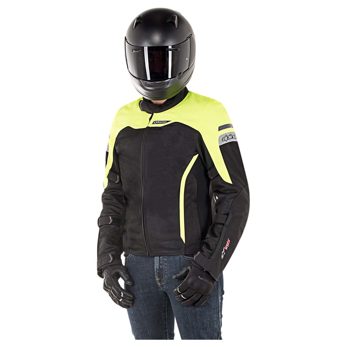 Photo 1 of Alpinestars Men's Leonis Drystar Air Motorcycle Jacket, Black/Yellow, Small