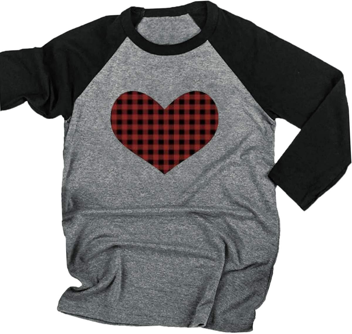 buffalo plaid sleeve raglan