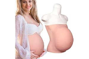 MOTLEYBEAN Silicone Pregnant Belly 6 9 Months Artificial Fake Pregnancy Belly Lifelike Skin for Actor Performance Maternity