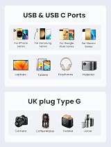 UGREEN UK to EU Plug Adapter 30W GaN PD USB C Travel Plug for Germany France view 9