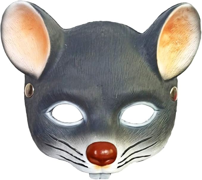 EFINNY 3D PU geschäumt Tier Maus Maske Halloween Karneval Party