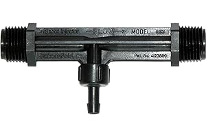 Mazzei (283-PP) Gas/Liquid Injector - Polypropylene Black 1/2" MNPT