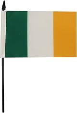 AZ FLAG Ireland Table Flag 4x6 in. 10'' Pole Desk Mini Banner 100% Polyester view 2