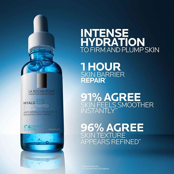 LA ROCHE-POSAY HYALU B5 SURACTIVATED HYALURONIC ACID SERUM FOR FACE, VITAMIN B5 + HYALURONIC ACID + GLYCERIN, HYDRATING SERUM VISIBLY PLUMPS SKIN, SENSITIVE SKIN SAFE, ANTI AGING, OIL-FREE