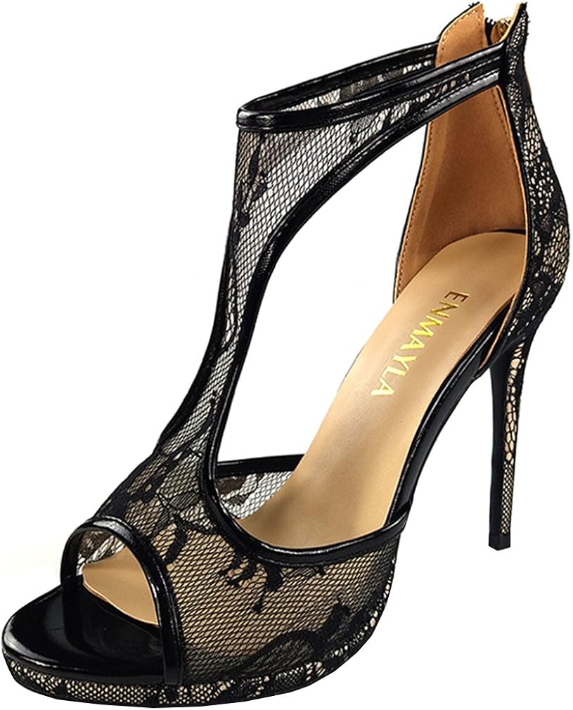 lace material heels