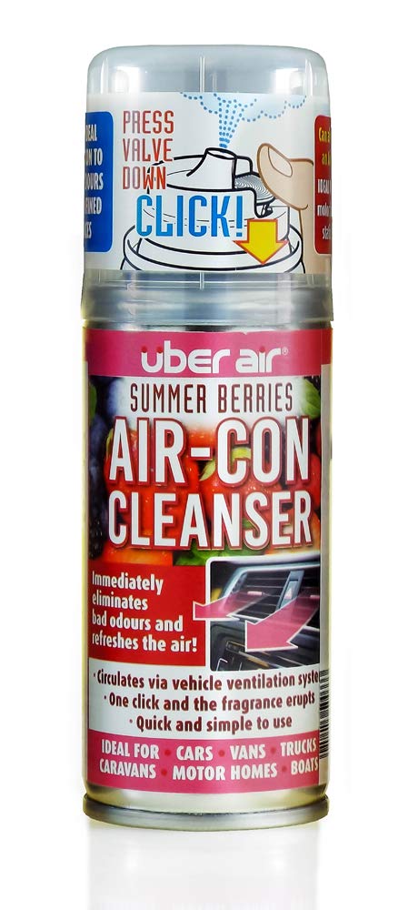 BITS4REASONS NEW FORMULA E-TECH CIRCULATING AIR FRESHENER & AIR-CON REFRESHER ÜBER AIR SCENTED AIR-CON CLEANSER -CIRCULATES AROUND THE VEHICLE VIA VEHICLES VENTILATION SYSTEM - SUMMER BERRIES