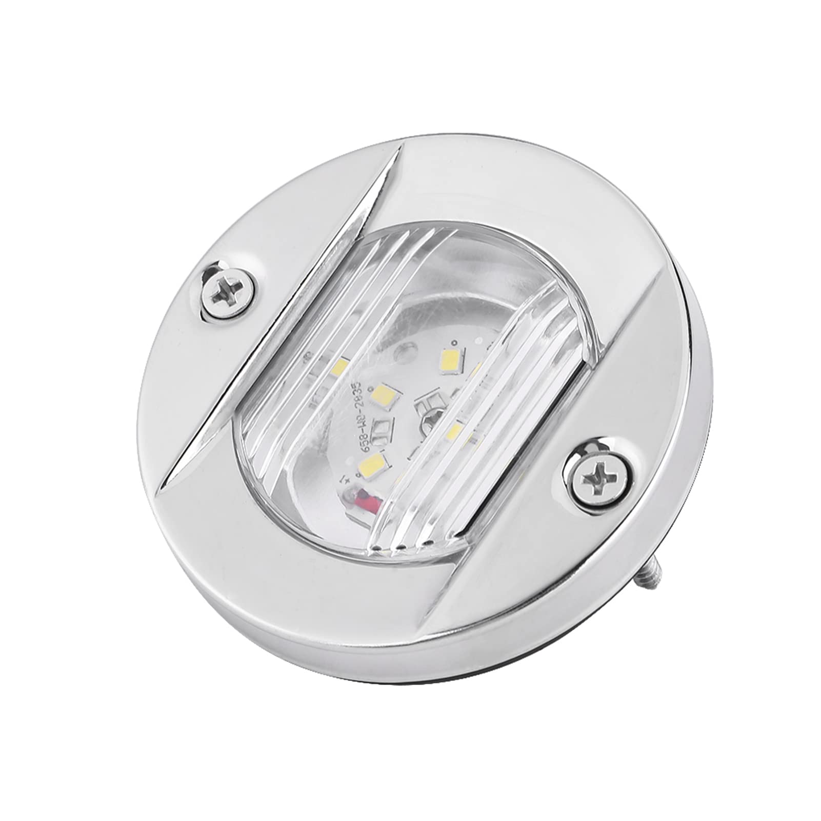 aqxreight - 12V 2.2W Marine Boat Transom White LED Stainless Steel IP66 Waterproof Stern Navigation Light