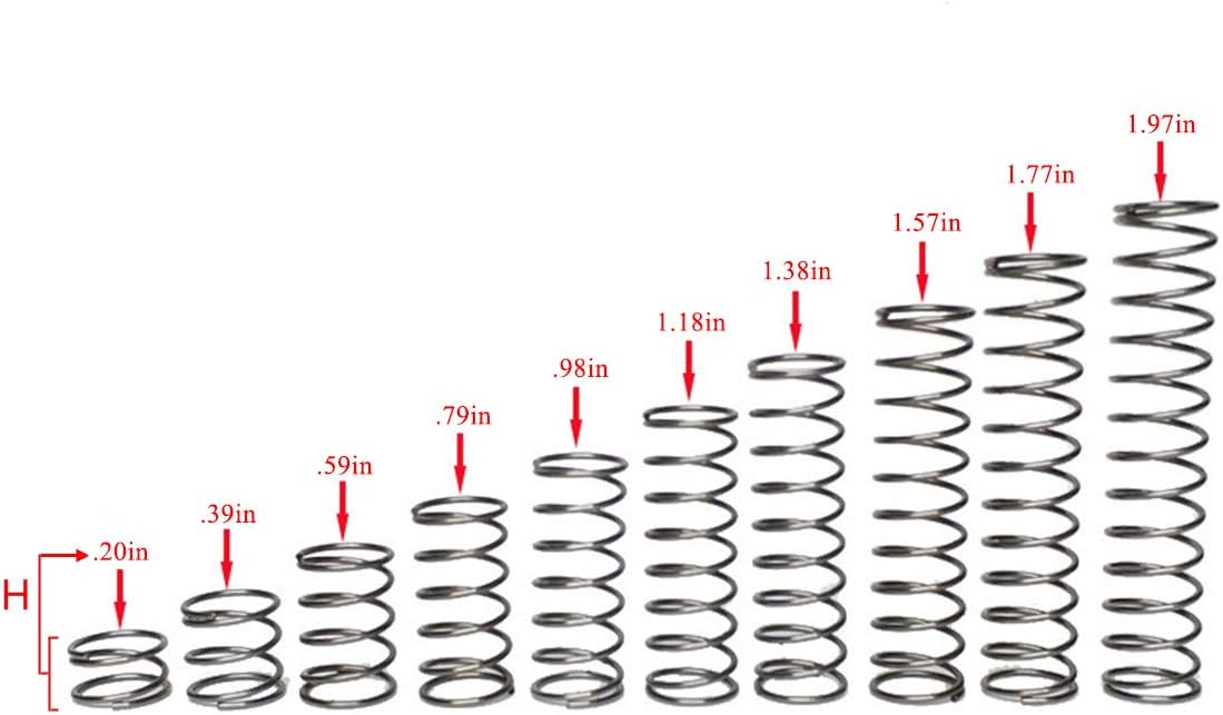 5Pcs Tools Spring Assortment Stainless Steel Compression and Extension for Shops and Home Repairs