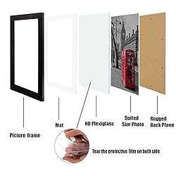 PWTAKO 11x14 Picture Frame Set of 6, Display