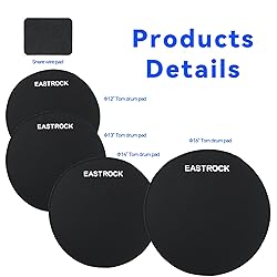 EASTROCK Drum Mute Pads Set 5 Pieces Foam Drum