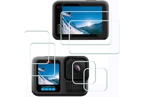 Screen Protector for GoPro Hero 13 Hero13 Black LCD + lens + Small Display [6 Pcs], ULBTER 9H Hardness Tempered Glass,Anti-Sc